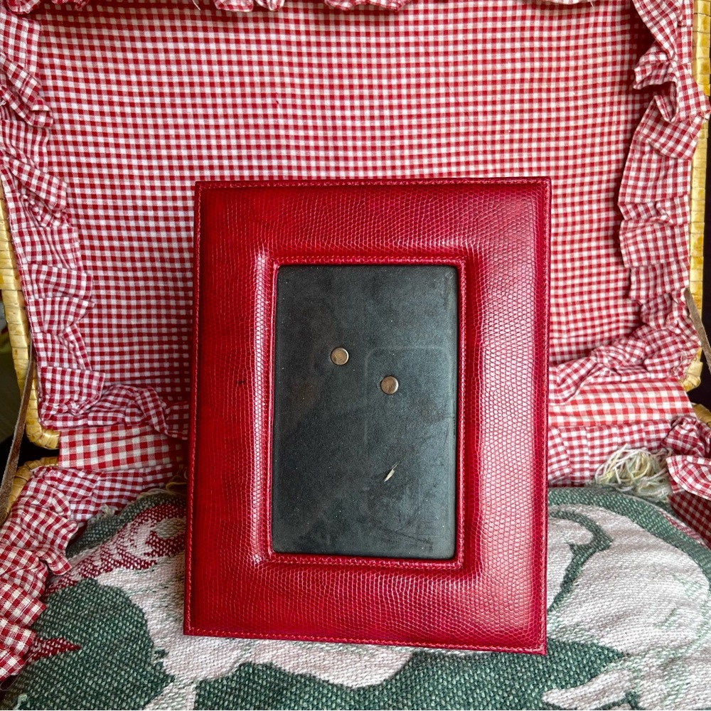 Y2K Red Snakeprint Frame